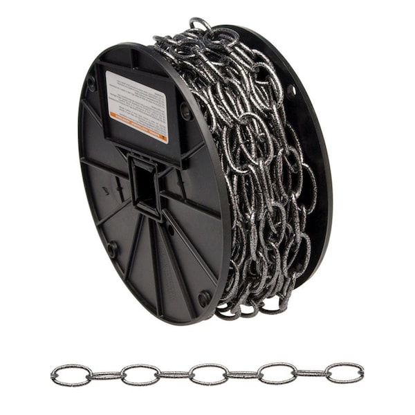 Campbell Chain & Fittings No.10 Steel Decorative Chain, Antique Silver - 0.14 in. Dia. x 1.21 in. 5365374 - main